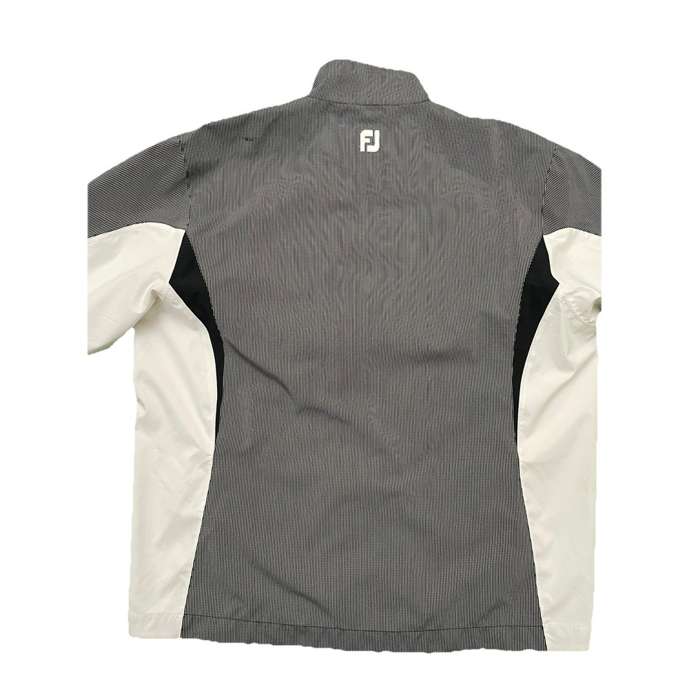 FootJoy Dryjoys Hydrolite Rain Jacket Large Black / White Full Zip Windbreaker - Picture 2 of 10